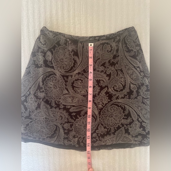 Vintage Express Paisley Brown Skirt - Picture 7 of 8